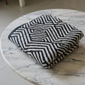 Black & White Geometric Pattern Textured Bath Mat