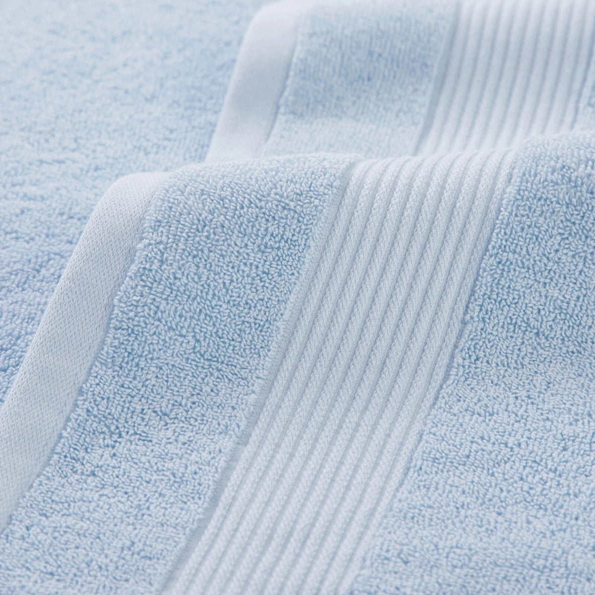 Premium Light Blue Cotton Bath Towels – Soft, Absorbent & Elegant