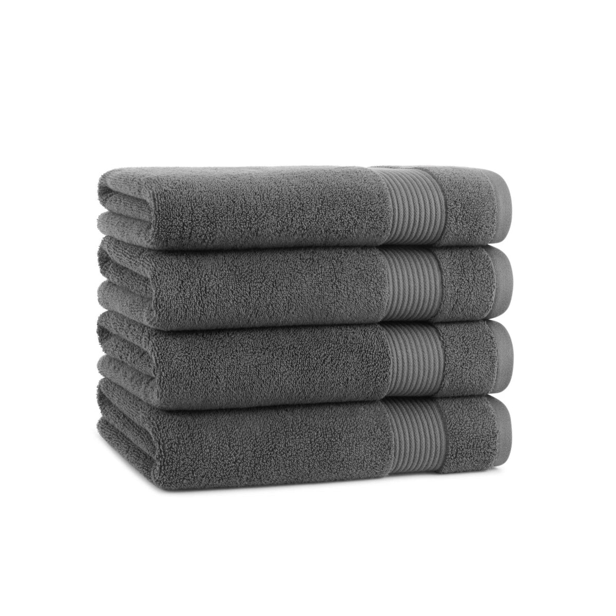 Premium Charcoal Grey Cotton Bath Towels – Soft, Absorbent & Elegant